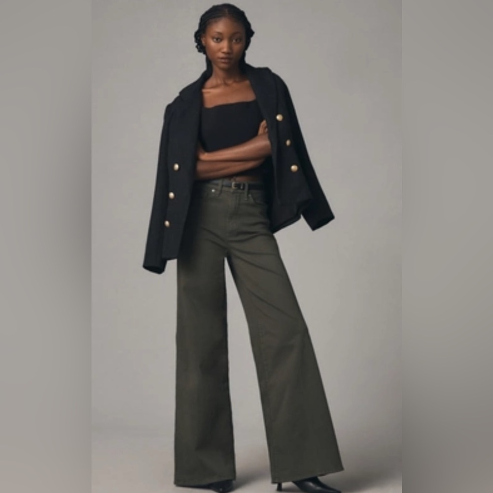GOOD AMERICAN GOOD WAIST PALAZZO PANTS - Anthropologie NWT